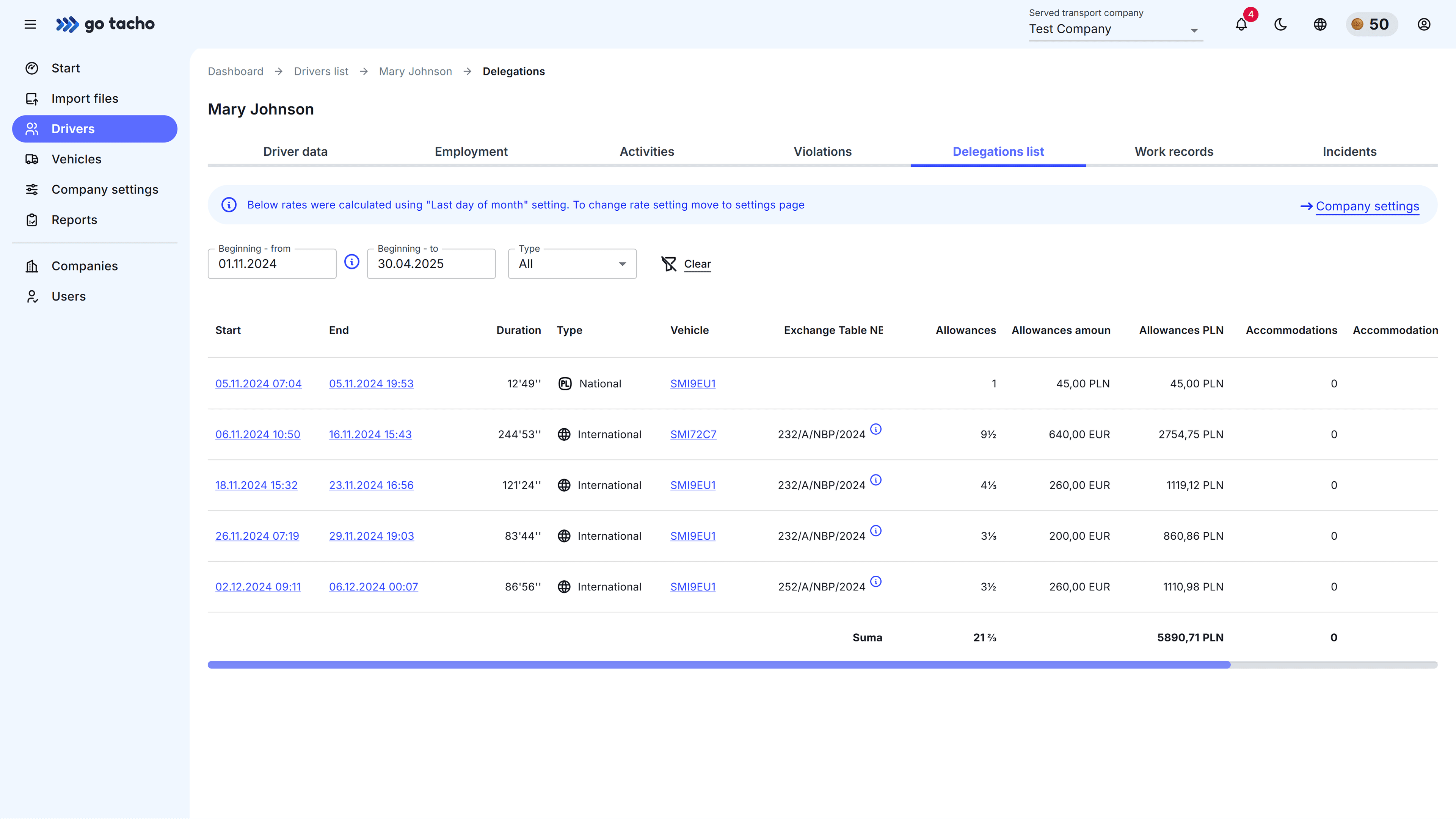 DelegationsScreenshot