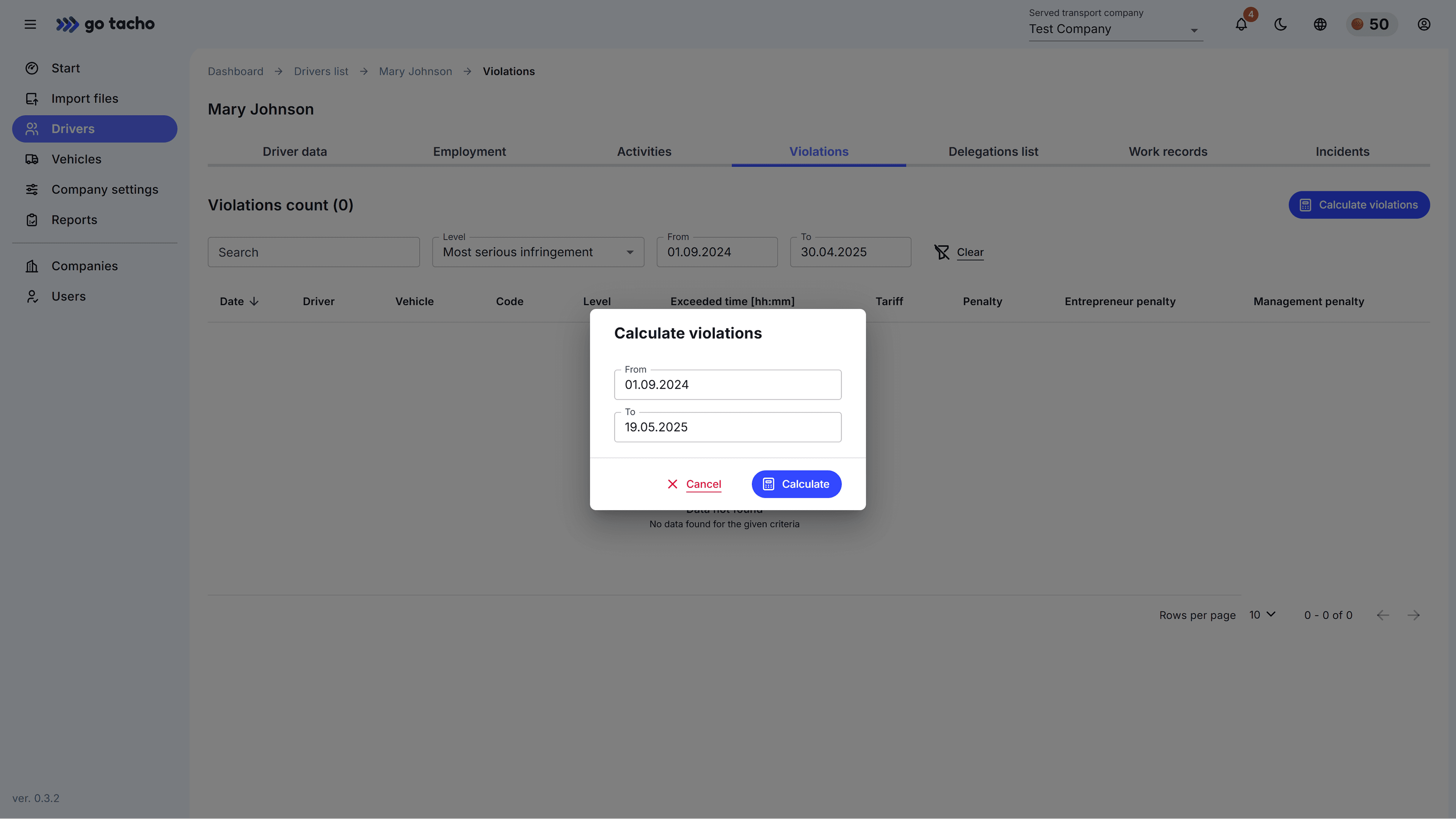 ViolationsScreenshot